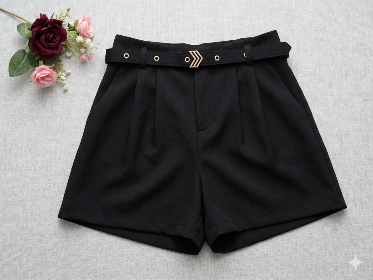 Shorts alfaiataria com cinto miniatura 2